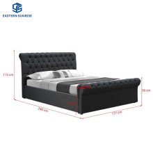 Queen Size Air Beds Design Comfortable Durable Velvet PU Bed